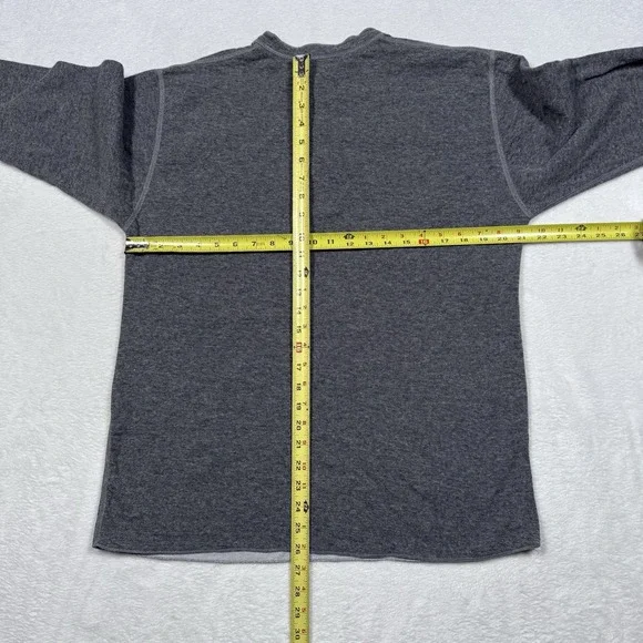 LL Bean Henley Shirt Men Large Gray Outer Layer River Driver Wool‎ Blend Thermal - Picture 5 of 8